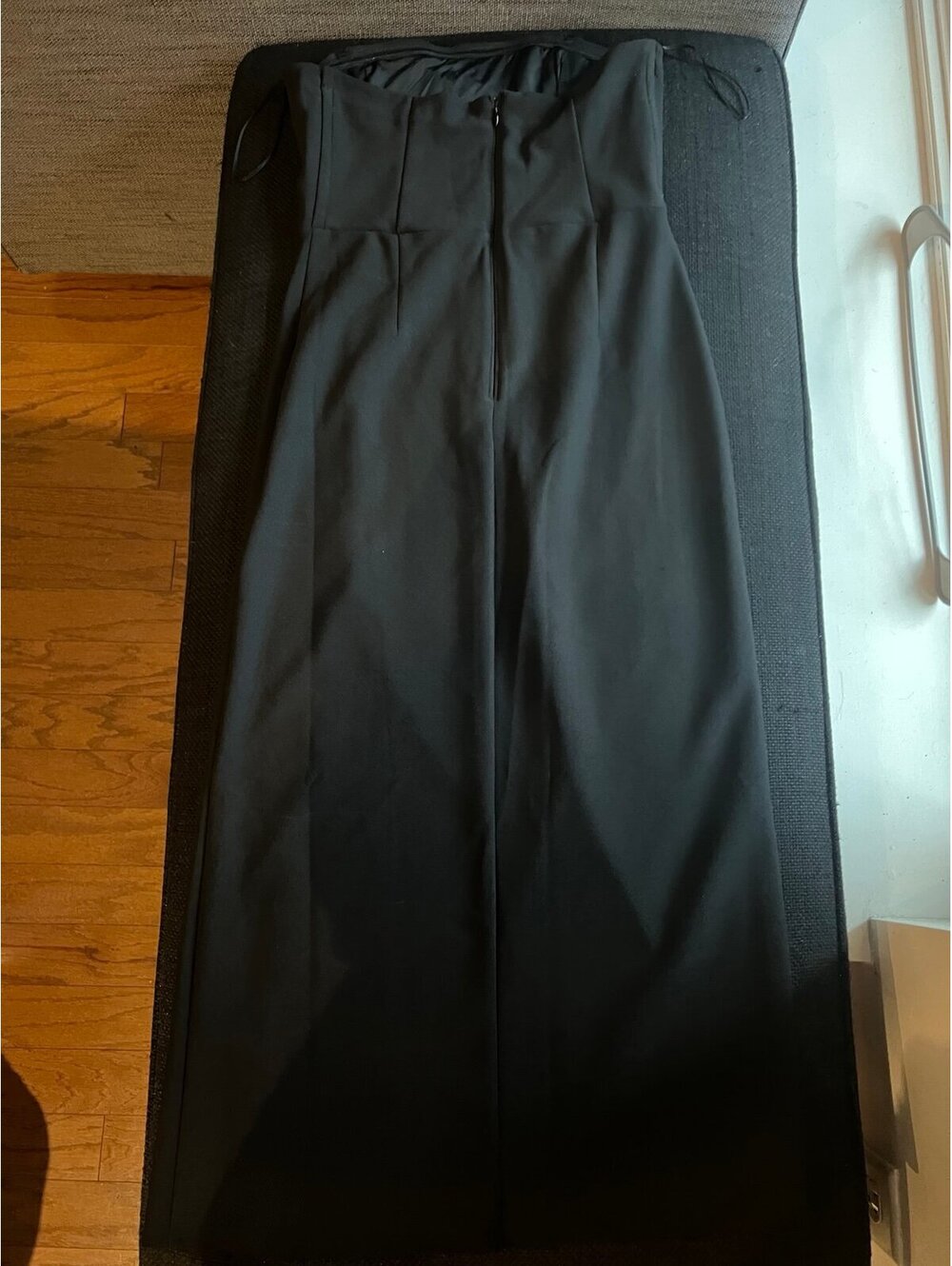 Abercrombie and Fitch Black Strapless Midi Dress Sz M - Picture 6 of 7